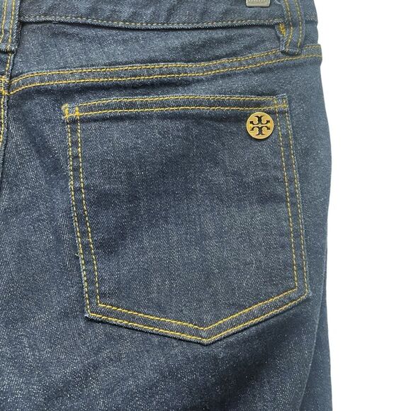 Tory Burch Jeans Low Rise Super Skinny Dark Rinse Wash Extra Long Size 28 | 6 - Picture 9 of 15